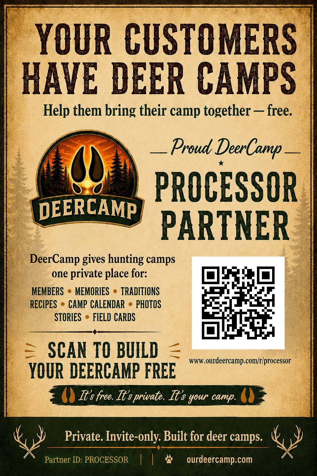 Processor DeerCamp partner poster